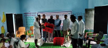 Distributed inputs to tribal farmers of Tummaguda village(Adilabad)